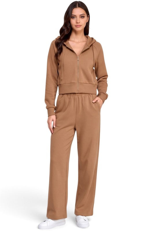 FCP67SET French Terry Fleece Hoodie Jacket & Sweatpant Set