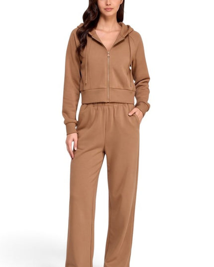 FCP67SET French Terry Fleece Hoodie Jacket & Sweatpant Set