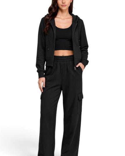 FKC67SET French Terry Fleece Hoodie Jacket & Cargo Pant Set
