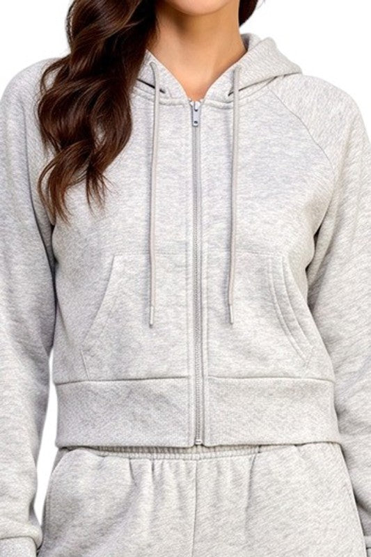 FKC67SET French Terry Fleece Hoodie Jacket & Cargo Pant Set
