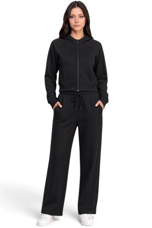 PCB75SET French Terry Hoodie & Barrel Pants Set – Cozy Fit