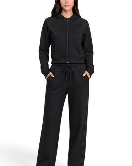 PCB75SET French Terry Hoodie & Barrel Pants Set – Cozy Fit