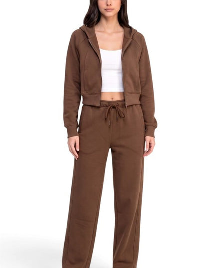 PCB75SET French Terry Hoodie & Barrel Pants Set – Cozy Fit