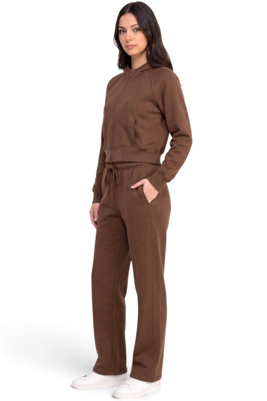 PCB75SET French Terry Hoodie & Barrel Pants Set – Cozy Fit