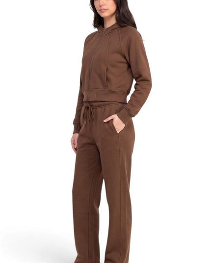PCB75SET French Terry Hoodie & Barrel Pants Set – Cozy Fit