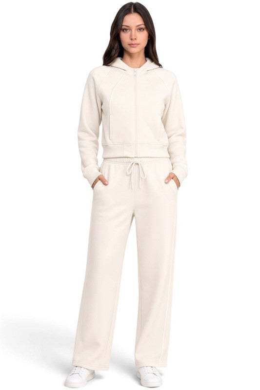 PCB75SET French Terry Hoodie & Barrel Pants Set – Cozy Fit