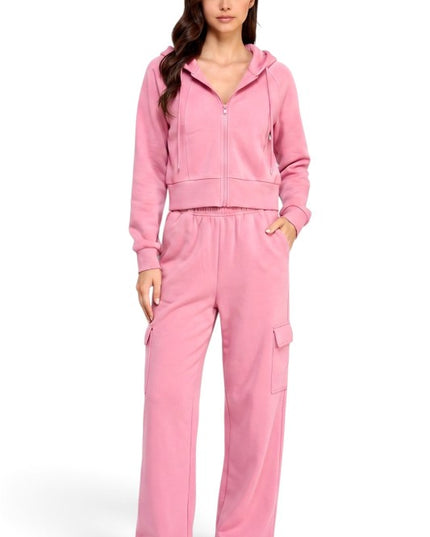 FCC67SET French Terry Hoodie & Cargo Sweatpant Set – Cozy