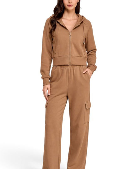 FCC67SET French Terry Hoodie & Cargo Sweatpant Set – Cozy