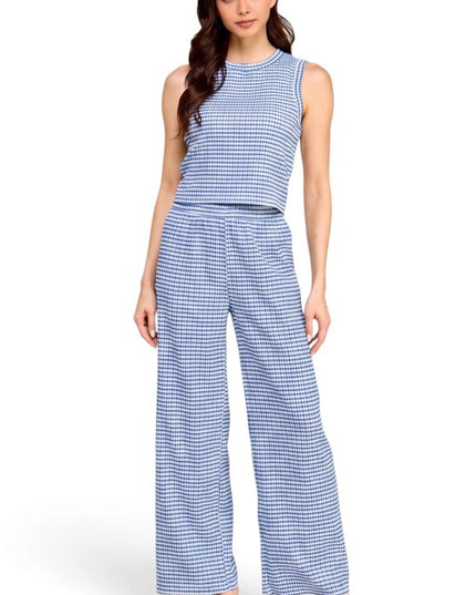 CKK-SET Crinkle Round Neck – Tank Top & Pant Set
