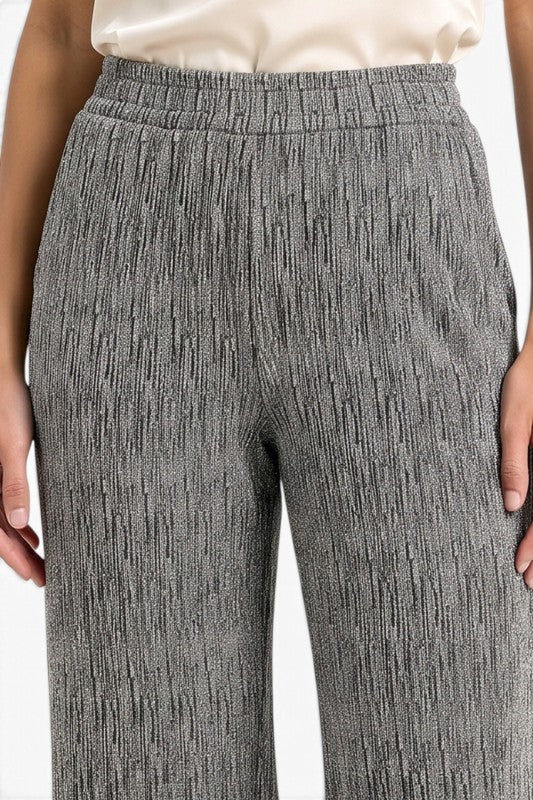 MSP529X Plus Size Metallic Pants – Pocket Detail