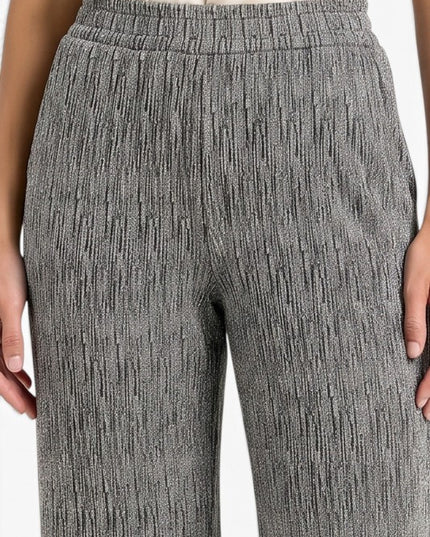 MSP529X Plus Size Metallic Pants – Pocket Detail