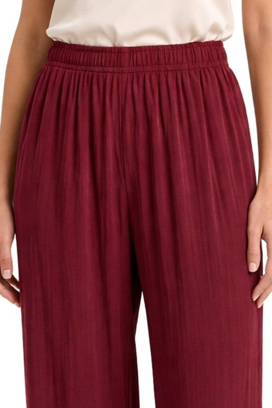 CQ296X Plus Size Light Crinkle Pants – Modern Chic Style