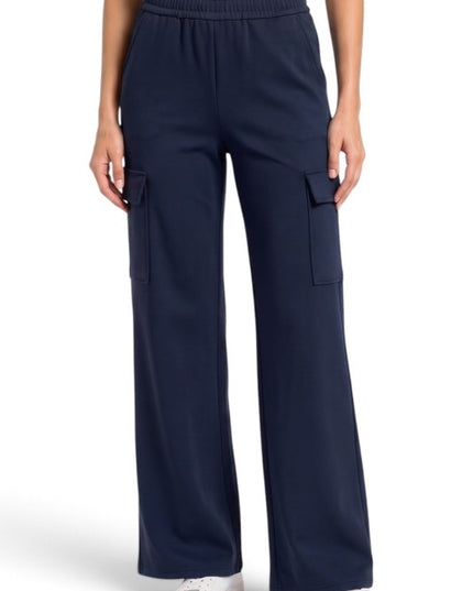 SCUP75X Plus Size Stretch Scuba – Cargo Wide Leg Pants