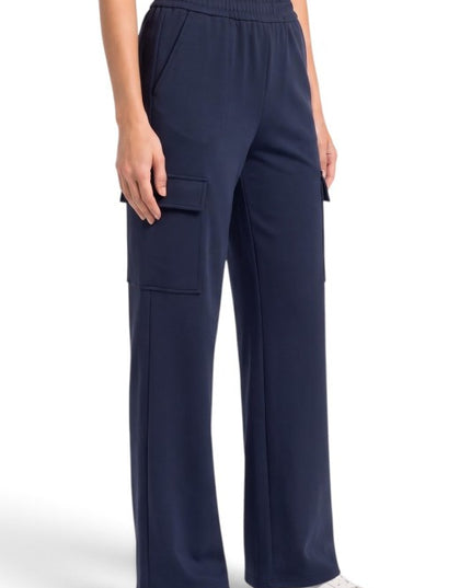 SCUP75X Plus Size Stretch Scuba – Cargo Wide Leg Pants