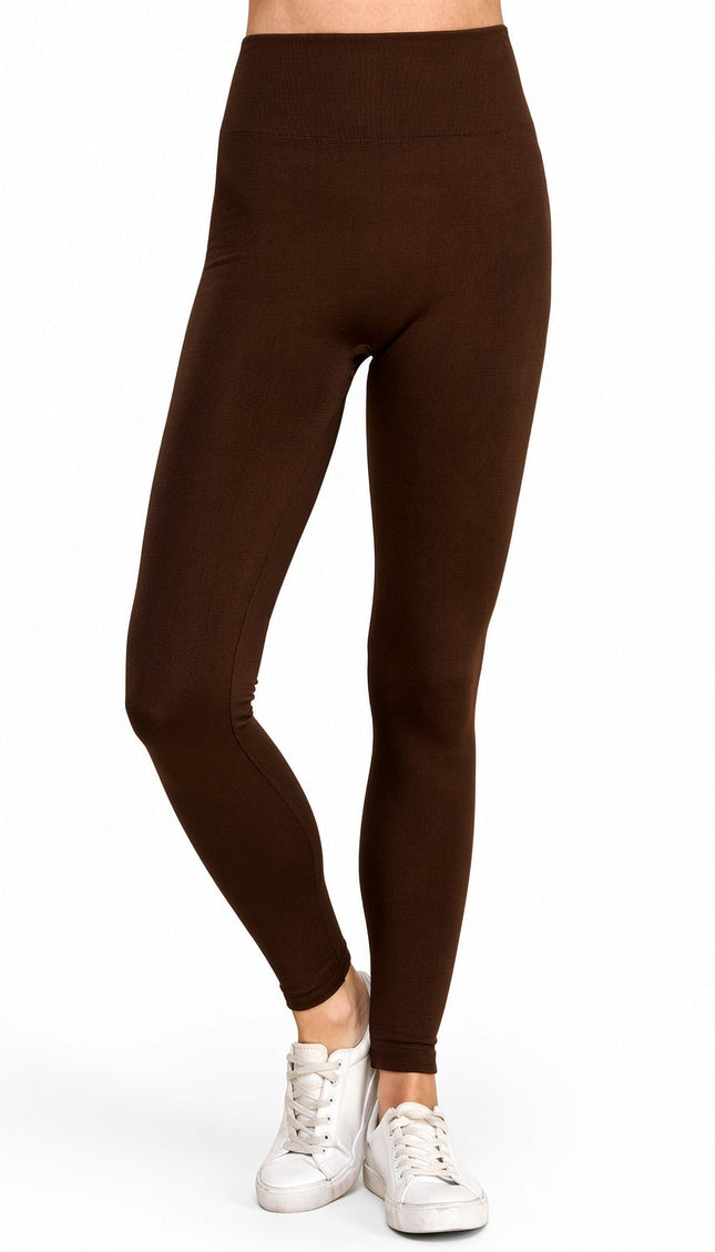 CL07X Plus Size High Rise Fleece Leggings – Soft Sculpt Fit