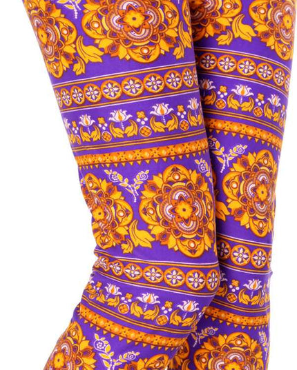 PLUS F474 PLUS SIZE UNIQUE PRINT LEGGINGS