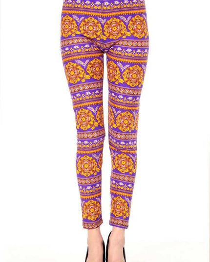 PLUS F474 PLUS SIZE UNIQUE PRINT LEGGINGS