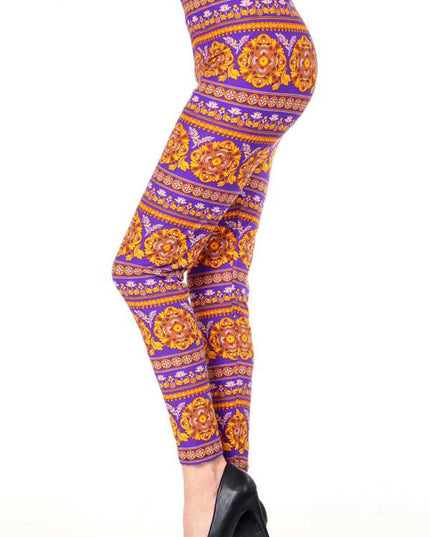 PLUS F474 PLUS SIZE UNIQUE PRINT LEGGINGS