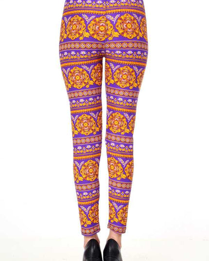 PLUS F474 PLUS SIZE UNIQUE PRINT LEGGINGS