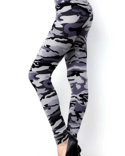 PLUS F120-3 HIGH WAIST CAMOUFLAGE PRINT LEGGINGS
