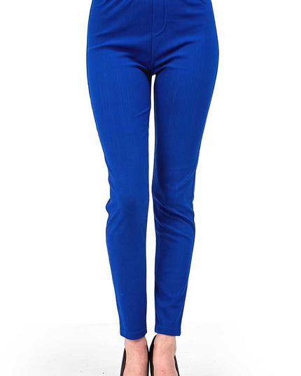 J-03 PLUS SOLID BACK POCKETS JEGGINGS