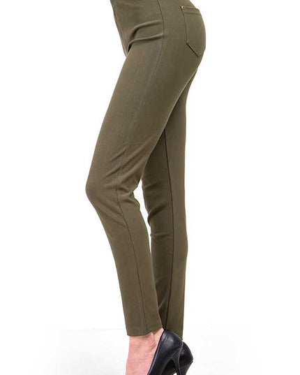 J-03 PLUS SOLID BACK POCKETS JEGGINGS