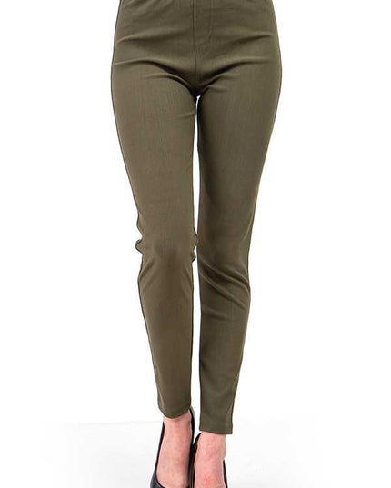 J-03 PLUS SOLID BACK POCKETS JEGGINGS