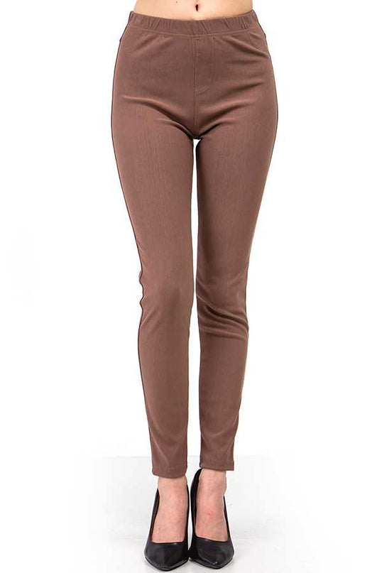 J-03 PLUS SOLID BACK POCKETS JEGGINGS