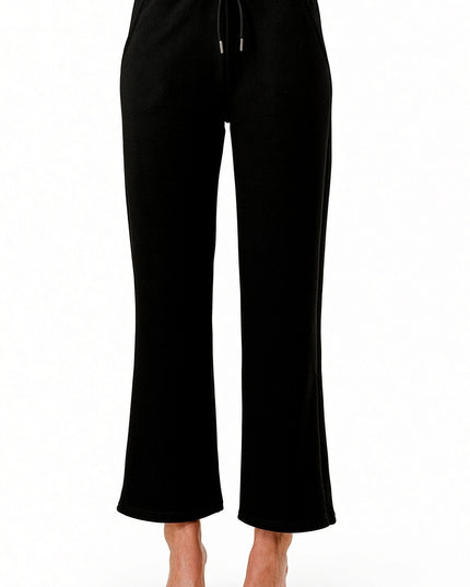 JFS505X Plus Size Drawstring Wide Leg Pants – Mid Rise Relaxed Fit