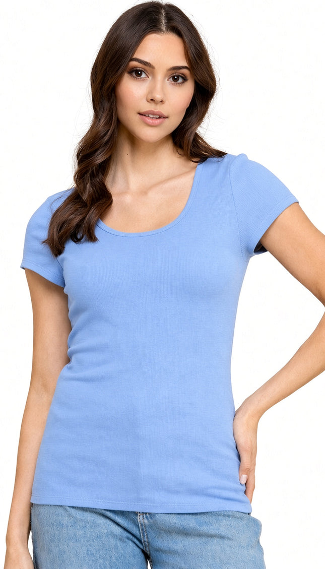 JRRN03 RIB CREW NECK TOP