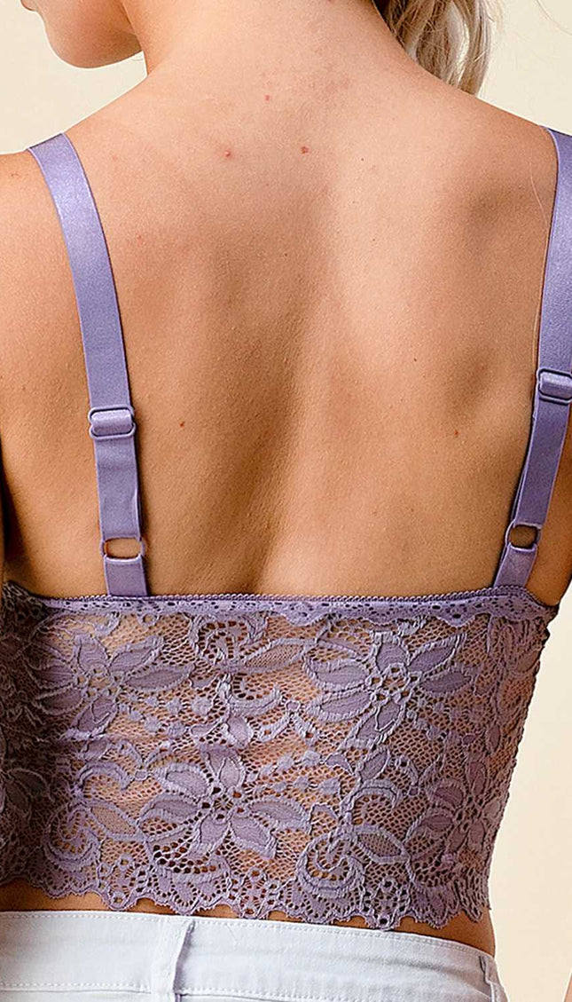 LB37C Ribbon Detail Lace Bralette