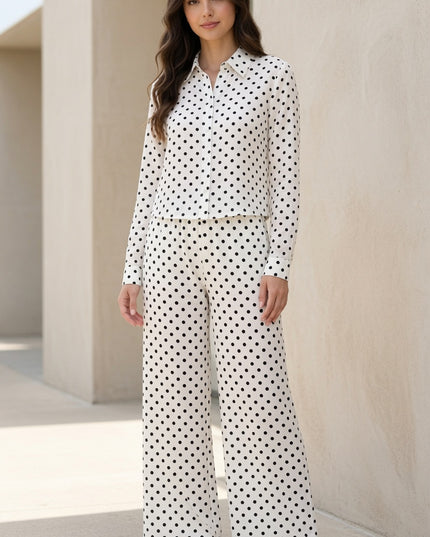 LELIS-902SET Printed Button Down Pant Set – Chic Style