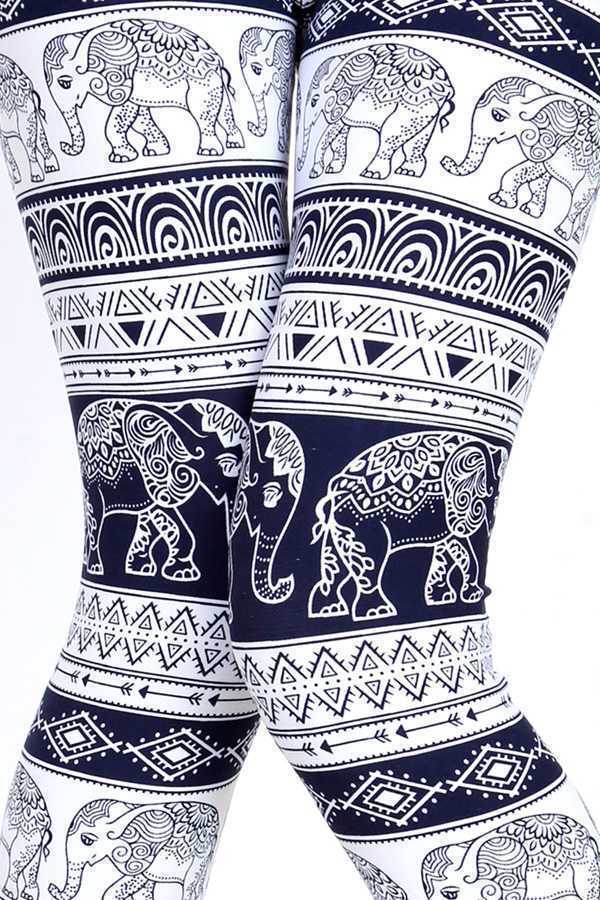 KIDS N159 KIDS ELEPHANT PRINT FULL LEGGINGS