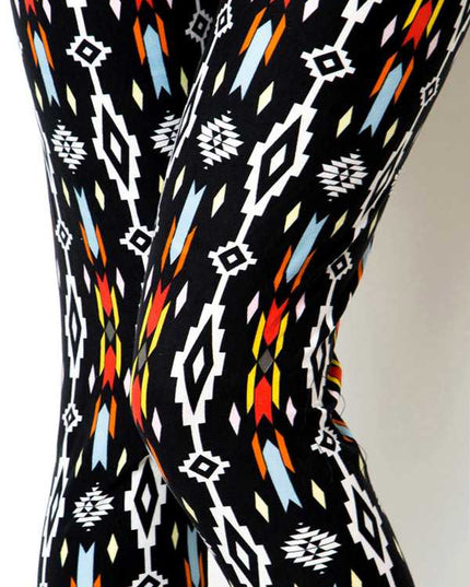 KIDS N212 KIDS NAVAJO PRINT BRUSHED FULL LEGGINGS