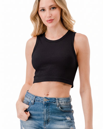 Mineral Wash Thermo Tank Top – Fitted Thermal Crop Top