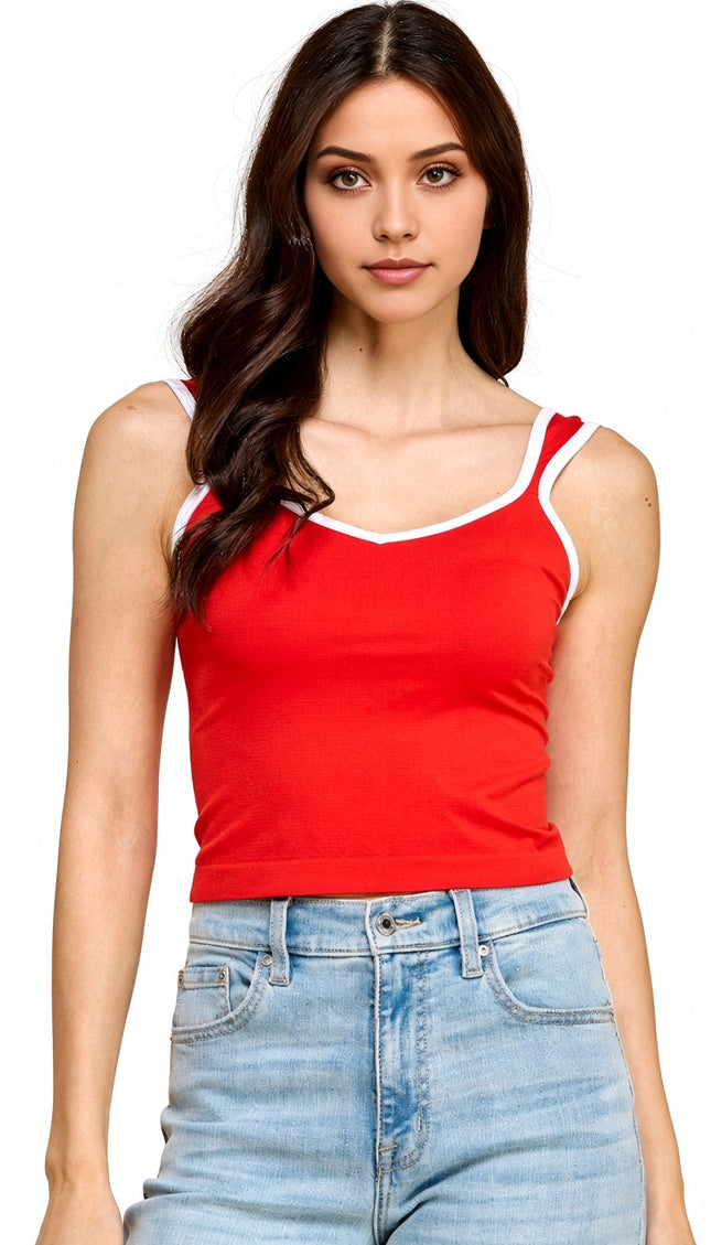 PT36 Sweetheart Crop Tank Top – Sculpt Fit Stretch Top
