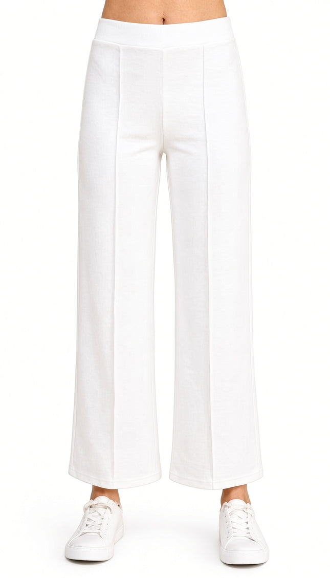 SCU33 Stretch Scuba Pleated Pants – Sleek Tailored Fit