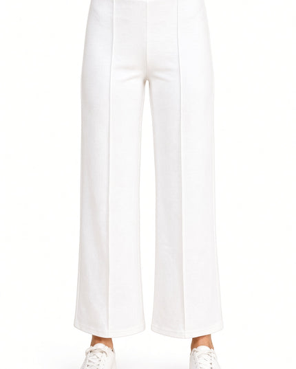 SCU33 Stretch Scuba Pleated Pants – Sleek Tailored Fit