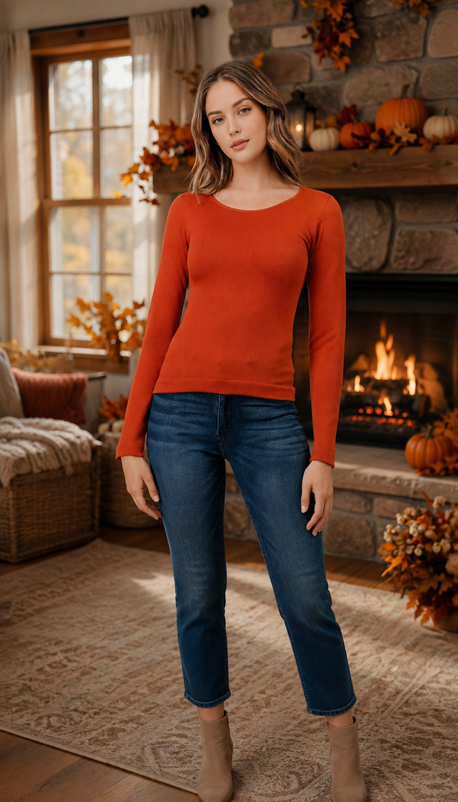 SHE01 Fleece Scoop Neck Top – Cozy Everyday Fit