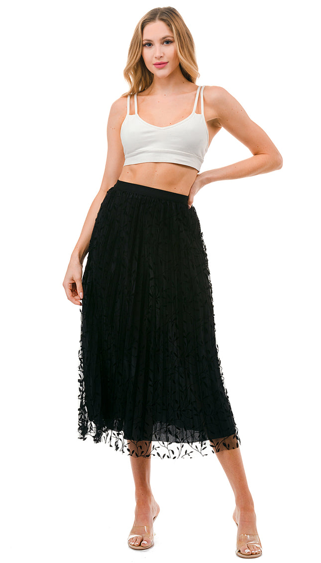 SK703-LE FLOCKING SKIRT