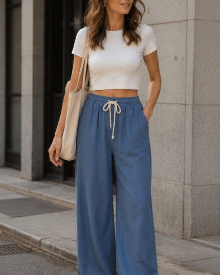 TWL01 Linen Blend Straight Leg Pants – Effortless Style