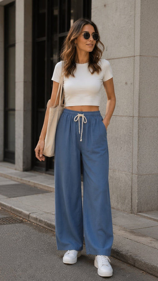 TWL01 Linen Blend Straight Leg Pants – Effortless Style
